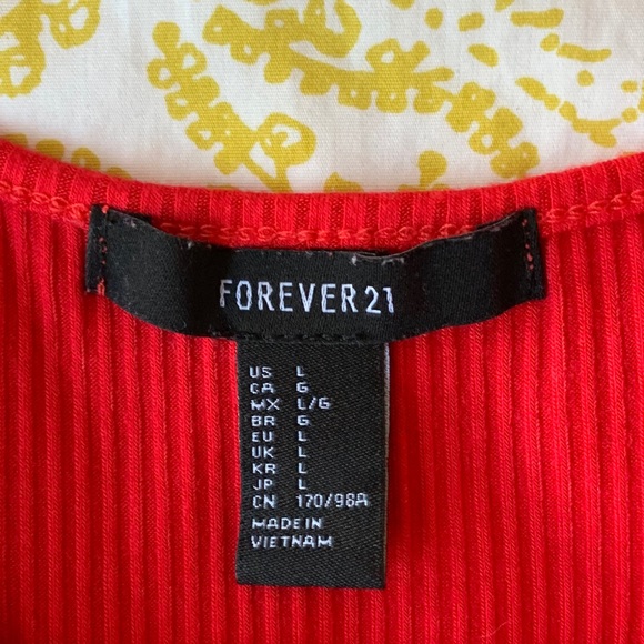 Forever 21 Red Peplum Top - Picture 2 of 3